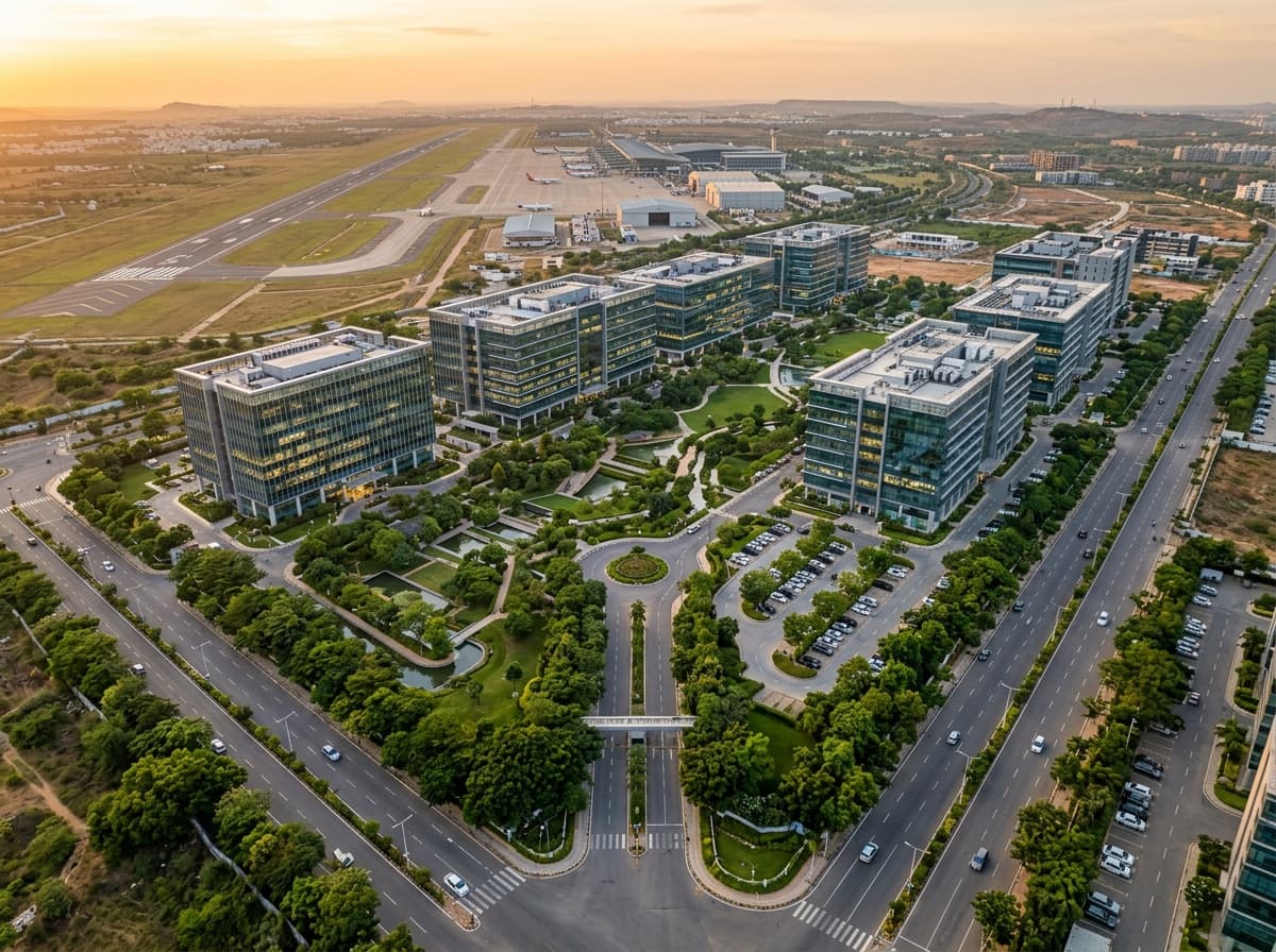 World Trade Centre aerial view, Shamshabad